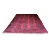 Vintage & Finely Hand Knotted Bokhara Carpet.
