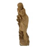 ILLEGIBLY Signed Alabaster Sculpture Of A Girl