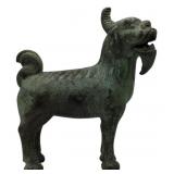 Chinese Patinated Bronze Figure of Mythical Beast