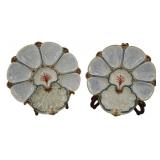 A Pair Of KPM Porcelain Oyster Plates