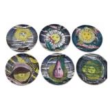 (6) Piero FORNASETTI Ceramic Coasters.