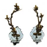 A Vintage Pair Of Adirondack Style Antler Sconces