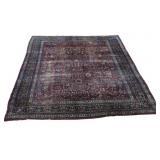 Vintage and Finely Hand Knotted Sarouk Carpet