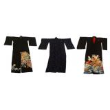 (3) Vintage Japanese Silk Kimonos.