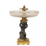 After Thormire / Baccarat  Large Gilt & Patinated