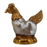JEWELRY. Antique Gold Mounted Baroque Pearl