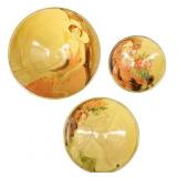 Group of 3 Ceramic Art Bowls Depicting Women.