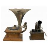 Lot Of 2 Edison Phonographs