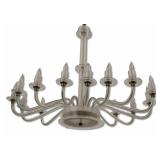 Large & Impressive Art Deco Style 16 Light Frosted