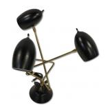 Vintage Italian Brass & Enameled Table Lamp.