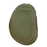 Chinese White Jade Brush Washer with Russet Skin.