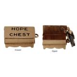 JEWELRY. 14kt Gold "Hope Chest" Charm with Hubby.