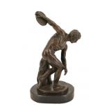 Unsigned Bronze Discus Thrower Sculpture