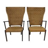FRITZ HANSEN Pair of Midcentury High Back Chairs.