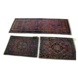 3 Antique & Finely Hand Knotted Area Carpets.