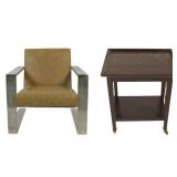 Midcentury Chrome Armchair Together with a