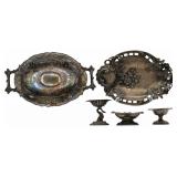 SILVER. Collection of 19th C Continental Silver