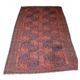 Vintage and Finely Hand Knotted Afghan Bokhara