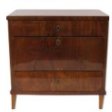 Antique Biedermeier 3 Drawer Chest.