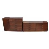 2 Midcentury Teak Cabinets.