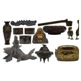 Grouping of (13) Chinese Bronze & Other Metal