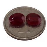 JEWELRY. (2) Loose Oval Faceted Rubies.
