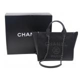 COUTURE. Chanel Studded Deauville Tote Bag.