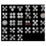 NUMISMATICS (59) Morgan & Peace Silver Dollars $1