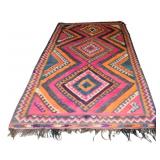 Vintage and Finely Hand Knotted Shiraz Kilm Carpet