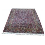Vintage & Finely Hand Knotted Sarouk Style Carpet.