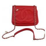 COUTURE. Chanel Red Lambskin Mania Flap