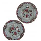(2) Chinese 18th Century Famille Rose Plates.