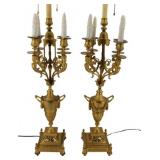 Fine Quality Pair Of Gilt Bronze Candelabra.