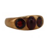 JEWELRY. Antique 15.5kt Gold and Garnet Ring.