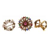JEWELRY. Antique/Vintage Gold Jewelry Grouping.