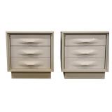 Giovanni Maur Pair Nightstands After Raymond Lowey