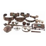 JEWELRY. Native American Southwest Jewelry Group.
