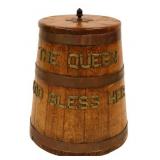British Royal Navy Brass Bound Oak Grog Barrel