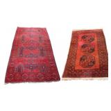 2 Vintage and Finely Hand Knotted Carpets
