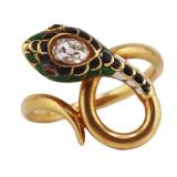 JEWELRY. Antique Gold, Gem, Diamond and Enamel