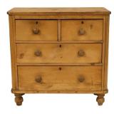 Antique Pine 2 Over 3 Drawer Chest.