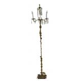 Art Deco Ornate Brass Floor Lamp.