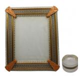 Vintage Murano Glass and Wood Frame and Lalique