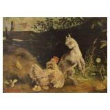 K.REMOLD Signed Oil on Panel on Animals.
