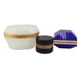 (3) Opaline or Murano Glass Boxes.