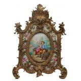 Antique KPM Miniature Painted Portrait Plaque in