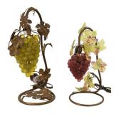 Midcentury Pair of Murano Glass Grape Cluster