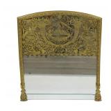 Fine Ornate Bronze Mirror After Oscar Bach.
