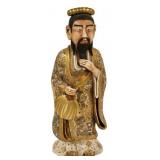 Japanese Standing Satsuma Robed Figure.