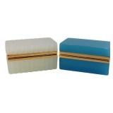 (2) French Opaline Glass Boxes.